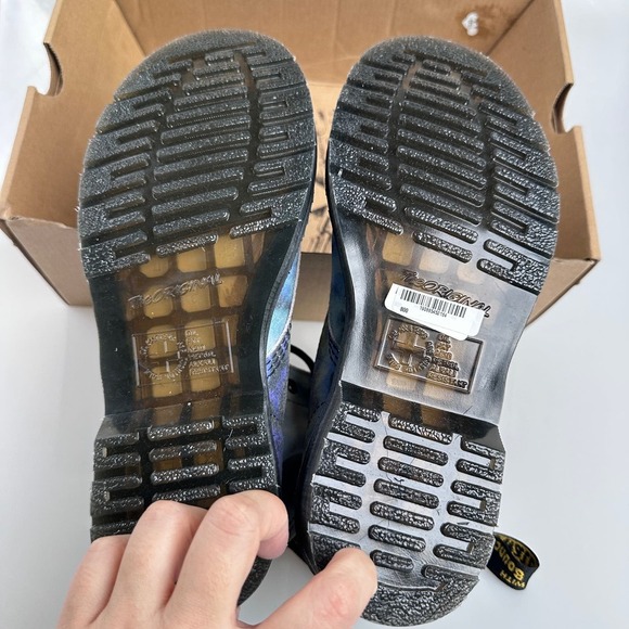 NIB Dr Martens 1460 Pascal Blue Tie Dye Printed Suede Leather Boots US 7 - Picture 12 of 16